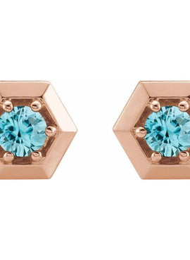 14K White Gold 1/2 CTW Natural Diamond Geometric Earrings