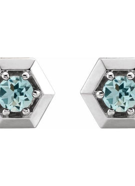 14K White Gold 1/2 CTW Natural Diamond Geometric Earrings