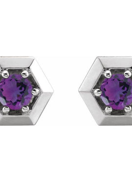 14K White Gold 1/2 CTW Natural Diamond Geometric Earrings
