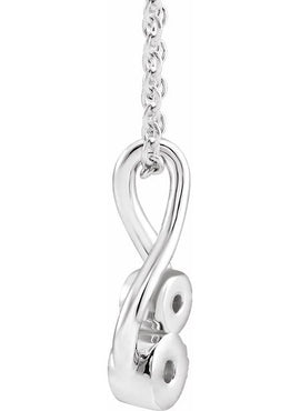 14K White Gold .07 CTW Natural Diamond Hold You Forever® Pendant