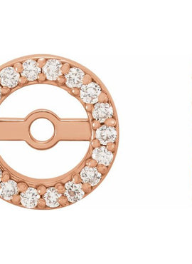 14K White Gold .08 CTW Natural Diamond Earring Jackets with 3.6 mm ID