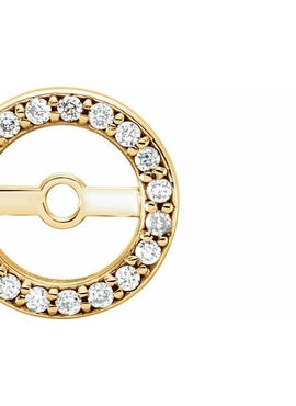 14K White Gold .08 CTW Natural Diamond Earring Jackets with 3.6 mm ID
