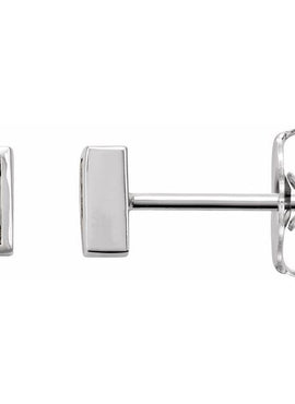 14K White Gold .07 CTW Natural Diamond Bezel-Set Earrings