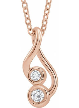 14K White Gold .07 CTW Natural Diamond Hold You Forever® Pendant