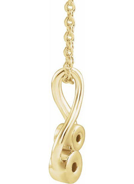 14K White Gold .07 CTW Natural Diamond Hold You Forever® Pendant