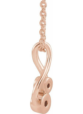 14K White Gold .07 CTW Natural Diamond Hold You Forever® Pendant
