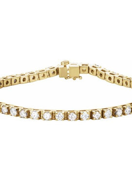 14K White Gold 4 3/4 CTW Natural Diamond Line 7