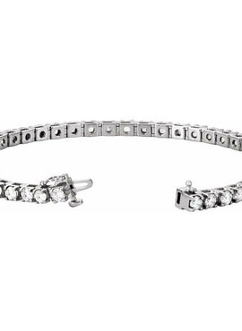 14K White Gold 4 3/4 CTW Natural Diamond Line 7