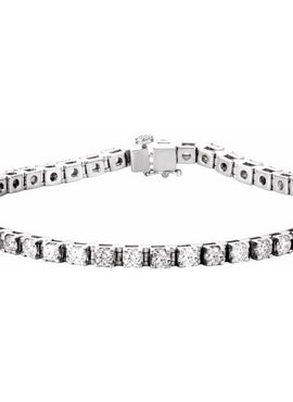 14K White Gold 4 3/4 CTW Natural Diamond Line 7