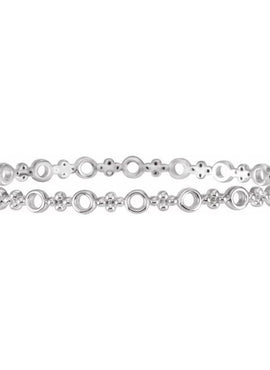14K White Gold 4.4 mm Geometric Bangle 7