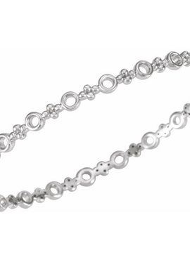 14K White Gold 4.4 mm Geometric Bangle 7