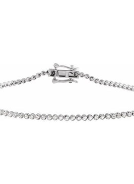 14K White Gold 7/8 CTW Natural Diamond Line 7