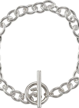 Sterling Silver 7 mm Charm Cable 8