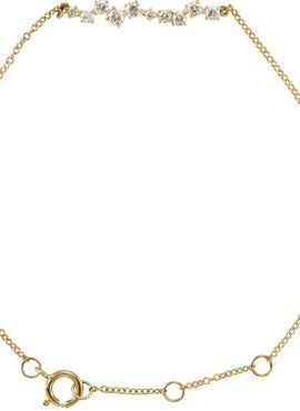 14K White Gold 1/3 CTW Natural Diamond  Bar 6-7