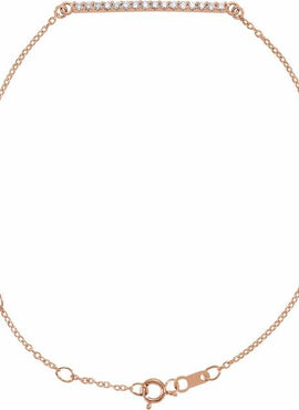 14K White Gold .07 CTW Natural Diamond Bar 6 1/2-71/2