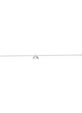 14K White Gold .03 CTW Natural Diamond Cross 6 1/2-7 1/2