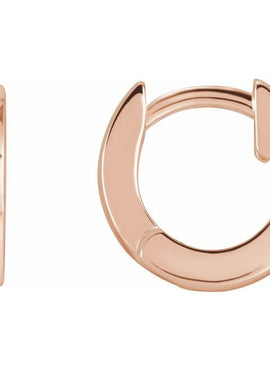 14K White Gold Hinged 9.5 mm Hoop Earrings