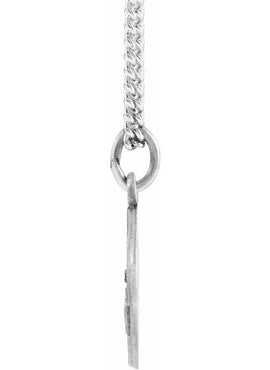 Sterling Silver 11.8 mm Guardian Angel Medal 18