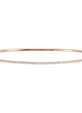 14K White Gold 1 CTW Natural Diamond Stackable Bangle 8