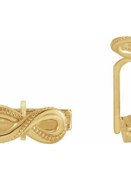 14K Yellow Gold 15.8x7 mm Infinity-Inspired Cuff Links