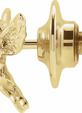 14K Yellow Gold Dancing Angel Lapel Pin