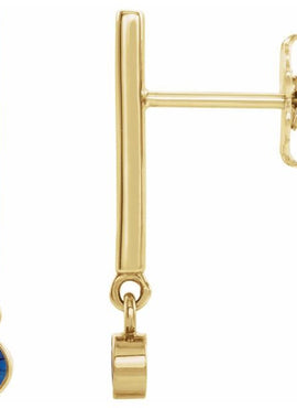 14K White Gold 1/8 CTW Natural Diamond Bar Earrings