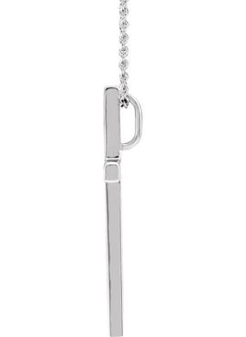 Platinum 25.7x15.7 mm Cross Pendant