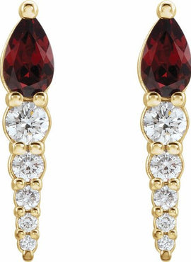 14K White Gold Lab-Grown Alexandrite & 1/4 CTW Natural Diamond Earrings