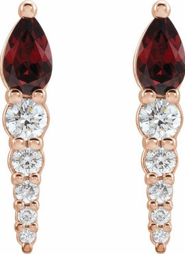 14K White Gold Lab-Grown Alexandrite & 1/4 CTW Natural Diamond Earrings