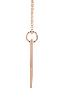 14K Rose Gold Engravable Sheild Pendant