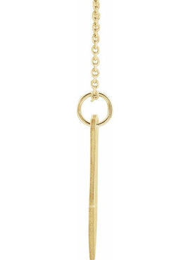 14K Rose Gold Engravable Sheild Pendant