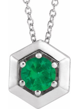 14K White Gold 1/2 CT Natural Diamond Geometric 16-18