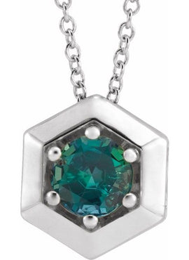 14K White Gold 1/2 CT Natural Diamond Geometric 16-18