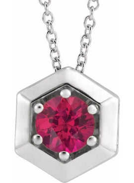 14K White Gold 1/2 CT Natural Diamond Geometric 16-18