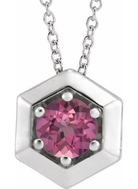 14K White Gold 1/2 CT Natural Diamond Geometric 16-18