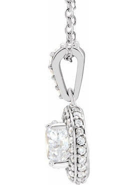 Platinum Natural Ruby & 1/5 CTW Natural Diamond 18