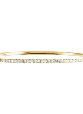14K White Gold 1 CTW Natural Diamond Stackable Bangle 8