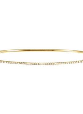 14K White Gold 1 CTW Natural Diamond Stackable Bangle 8
