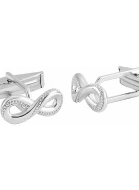 14K Yellow Gold 15.8x7 mm Infinity-Inspired Cuff Links