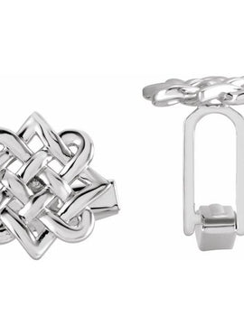14K Yellow Gold 16x16 mm Celtic-Inspired Cuff Links