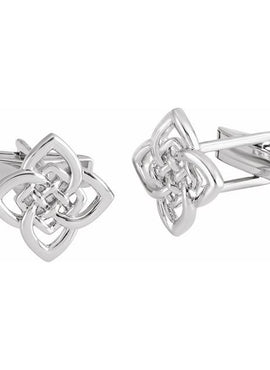 14K Yellow Gold 16.2x12.2 mm Celtic-Inspired Cuff Links