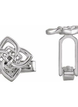 14K Yellow Gold 16.2x12.2 mm Celtic-Inspired Cuff Links