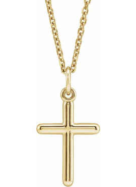 14K Yellow Gold Cross Pendant