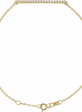 14K White Gold .07 CTW Natural Diamond Bar 6 1/2-71/2