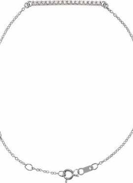 14K White Gold .07 CTW Natural Diamond Bar 6 1/2-71/2