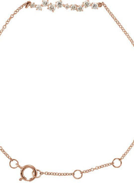 14K White Gold 1/3 CTW Natural Diamond  Bar 6-7
