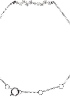 14K White Gold 1/3 CTW Natural Diamond  Bar 6-7