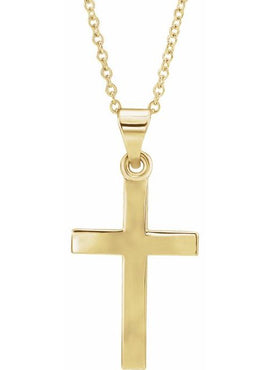 14K Rose Gold Cross Pendant