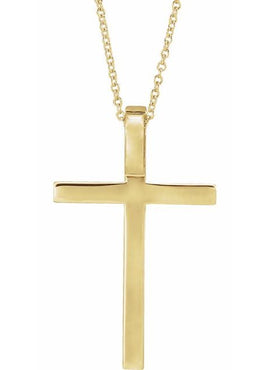 Platinum 25.7x15.7 mm Cross Pendant