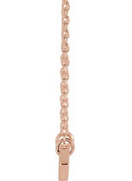 14K White Gold Engravable Geometric 16-18